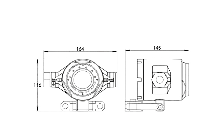 火焰探測(cè)器尺寸圖